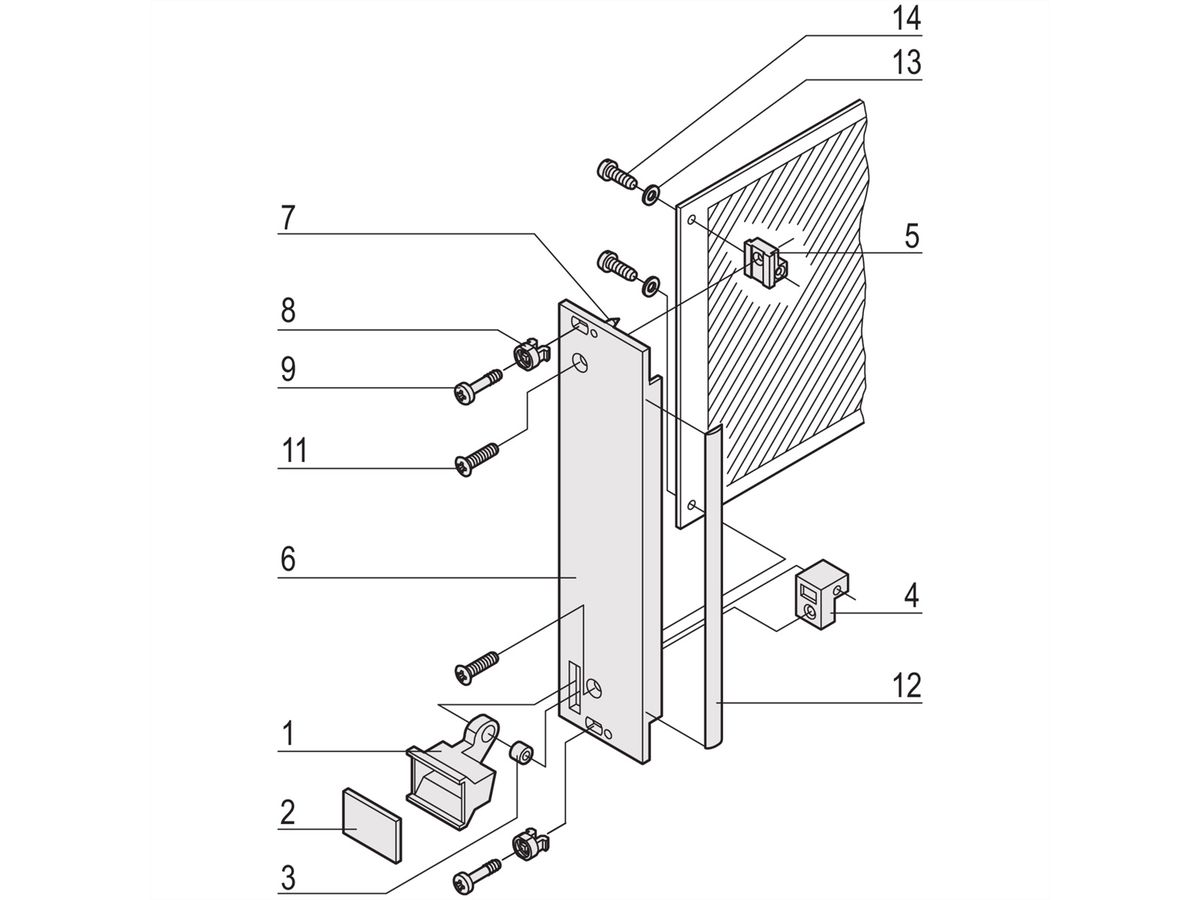 SCHROFF - Kit d'unité enfichable avec poignée d'extraction de type 1, blindé, gris, 3 U, 4 HP
