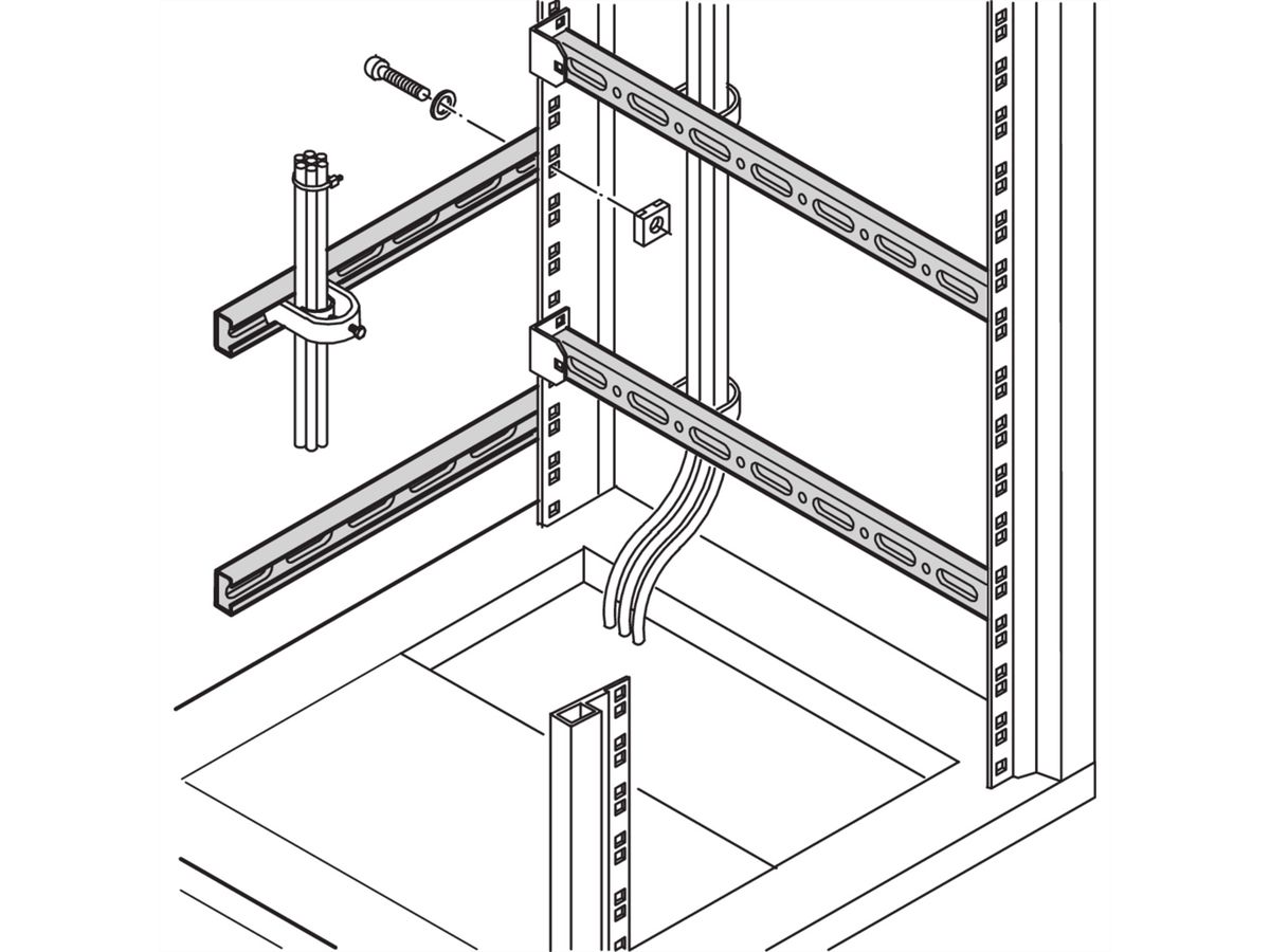 SCHROFF Eurorack C-Rail pour armoire 600D