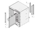 Déflecteur d'air AdvancedTCA SCHROFF 280 mm, avec déflecteur d'air, profilé alu, 8 U, 6 HP