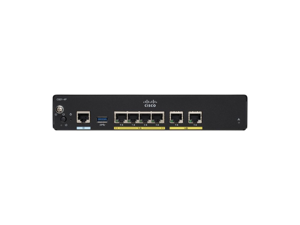 Cisco C927-4P Routeur connecté Gigabit Ethernet Noir