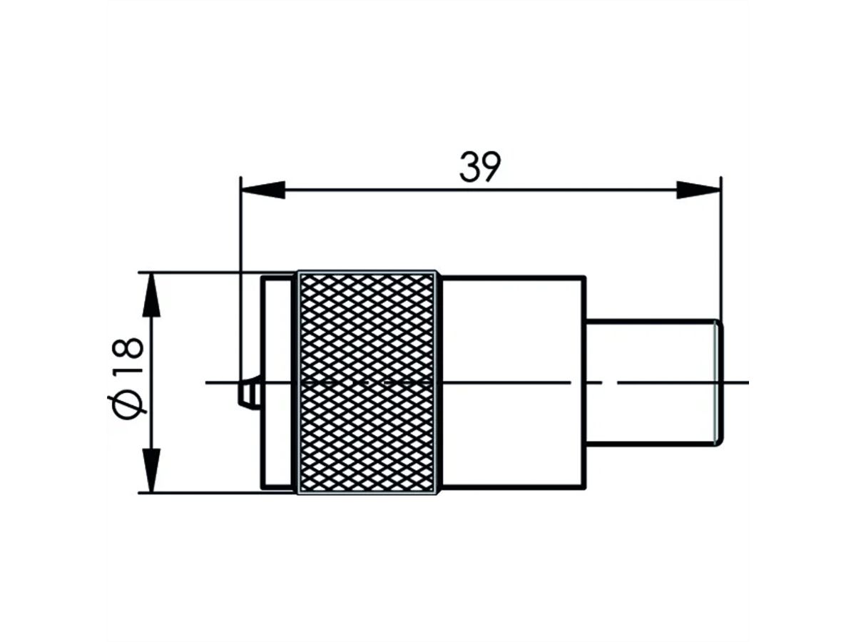 TELEGÄRTNER Connecteur UHF RG58C/U-59B/U, Connexion à souder en PTFE