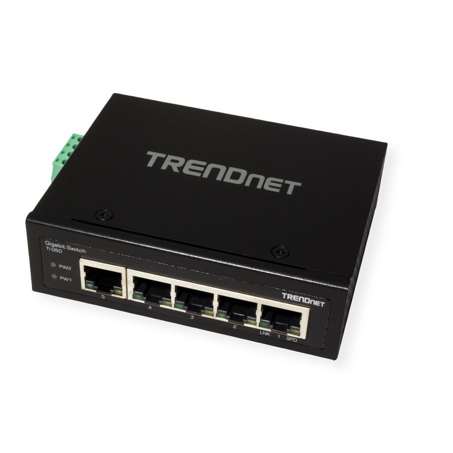 TRENDnet TI-G50 Switch Rail DIN Gigabit industriel renforcé à 5 ports