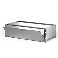 SCHROFF Kit de face avant, non blindé, rabattable par le bas, 3 U, 42 HP, 2,5 mm, alu, anodisé