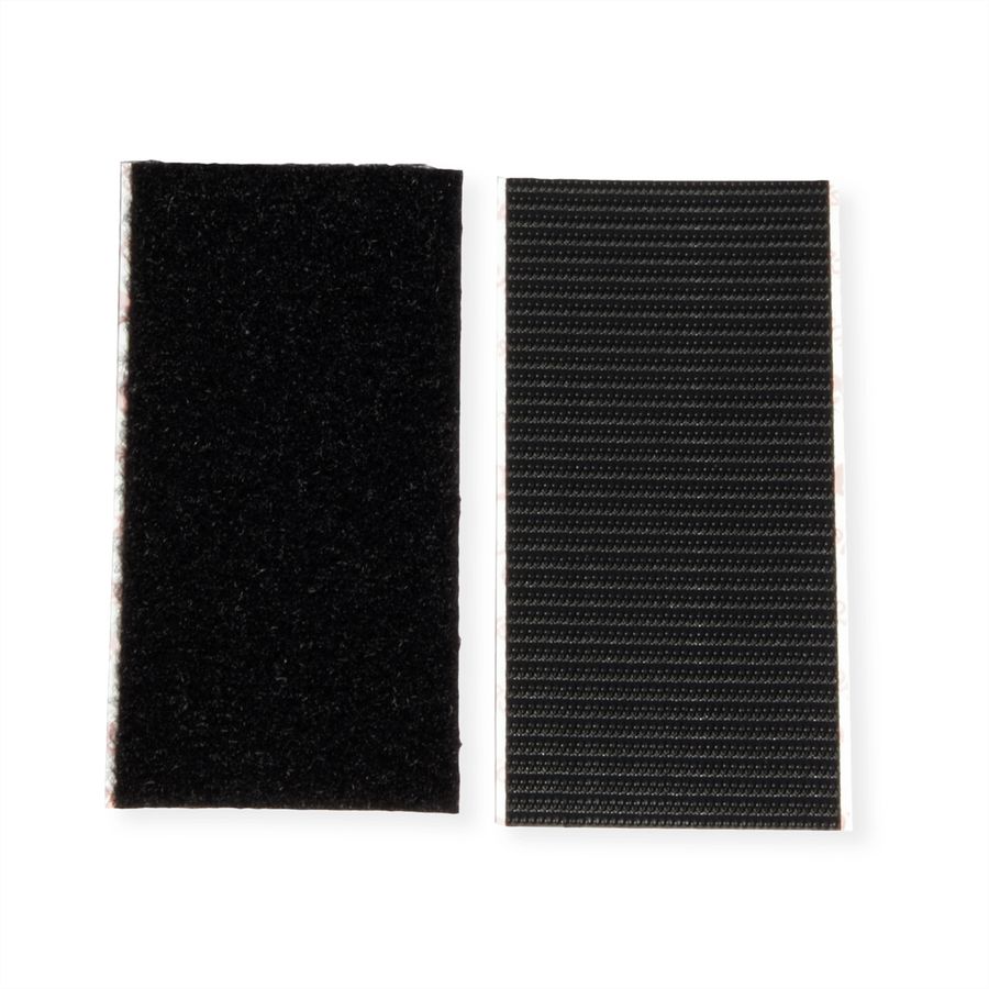 VELCRO® Bandes 50x100mm x 2 noires, crochets&velours autocollants extra fort