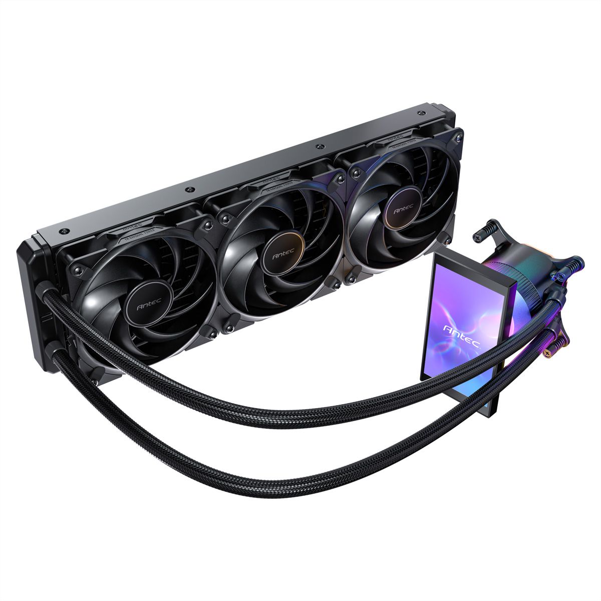 ANTEC Vortex VIEW 360 Refroidisseur liquide ARGB pour processeur, avec écran LCD rotatif, noir