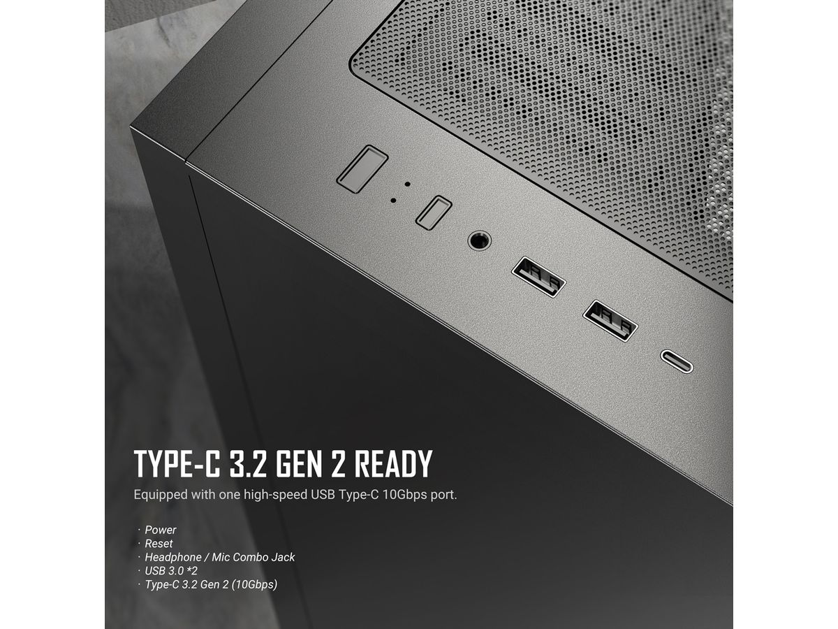 ANTEC CX60M ARGB Boîtier PC Mini Tour Micro-ATX, noir