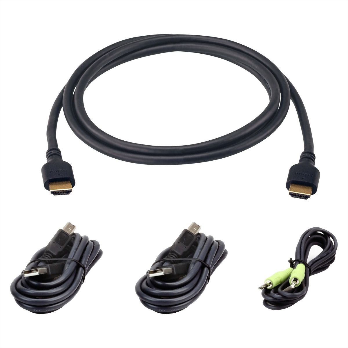 ATEN 2L-7D02UH21X4 Kit de câbles KVM sécurisés HDMI ultra haut débit USB de 1,8 m