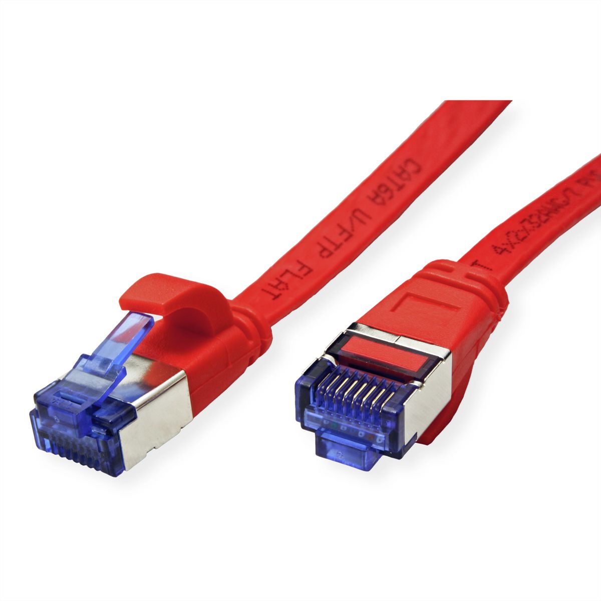 Cordon VALUE Cat.6A (Classe EA) F/UTP confectionné, plat, rouge, 2 m