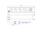 BACHMANN POWER FRAME M 3xUTE 1xUSB A&C 22W 0,2m GST18