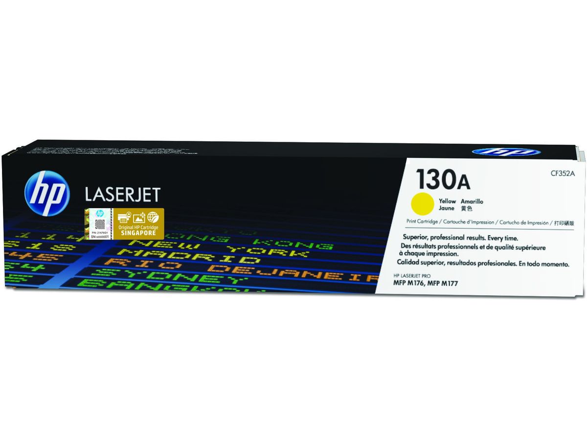 HP Cartouche de toner jaune d'origine LaserJet 130A