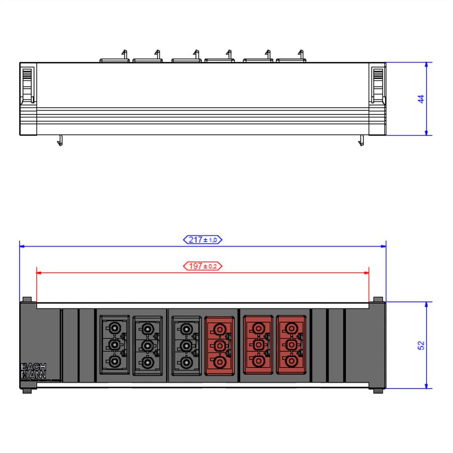 BACHMANN CP 6xGST18 sw/rouge 2xGST18