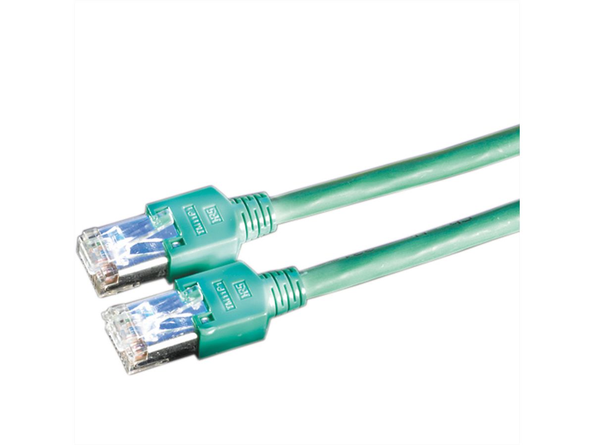 Cordon DÄTWYLER Cat.5e (Classe D) S/UTP, CU 5502 flex PVC, Hirose TM11, vert, 10 m