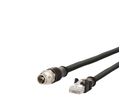 METZ CONNECT Câble Ethernet industriel M12-RJ45, codage X, noir, 1 m