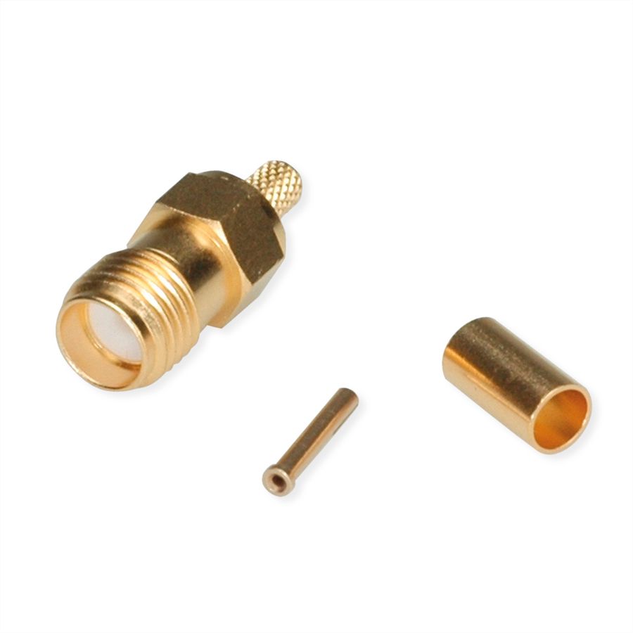 TELEGÄRTNER Prise SMA femelle pour RG-316/U, plaqué or Connexion à souder/à sertir