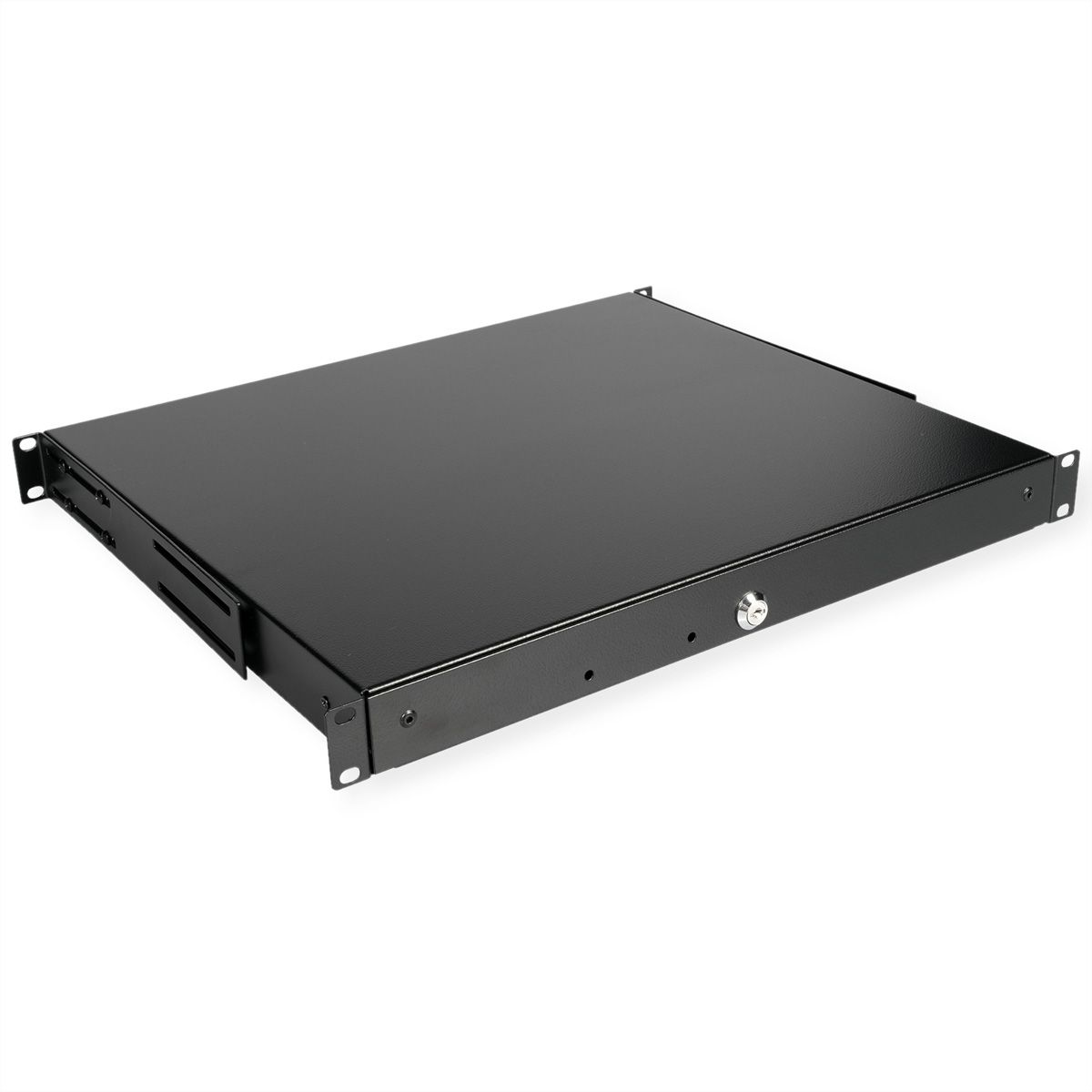 ROLINE 19" Tiroir pour clavier 1U, 400P verrouillable noir