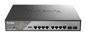 D-Link DSS-200G-10MPP/E commutateur réseau Géré L2 Gigabit Ethernet (10/100/1000) Connexion Ethernet, supportant l'alimentation via ce port (PoE) 1U Gris