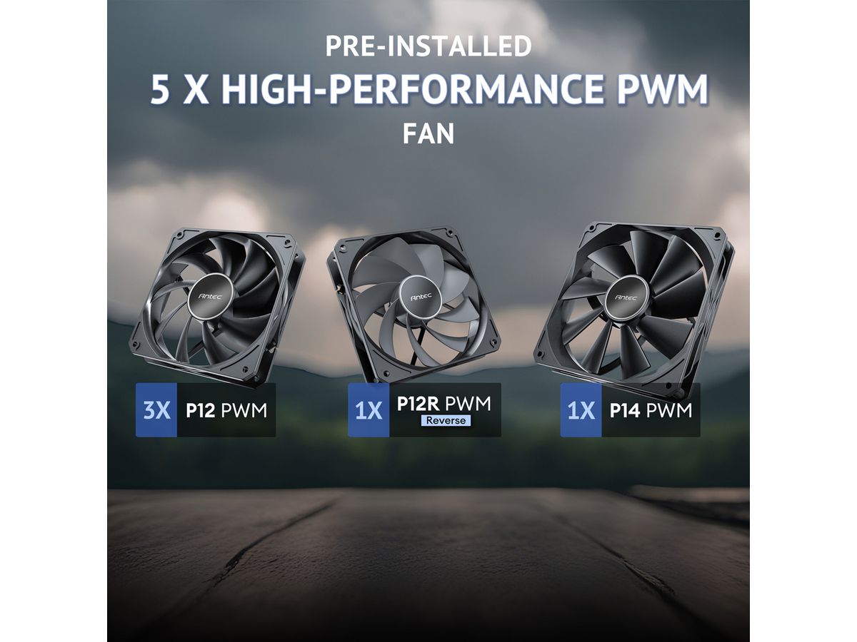 ANTEC FLUX Boîtier PC Midi Tower Gaming ATX, noir