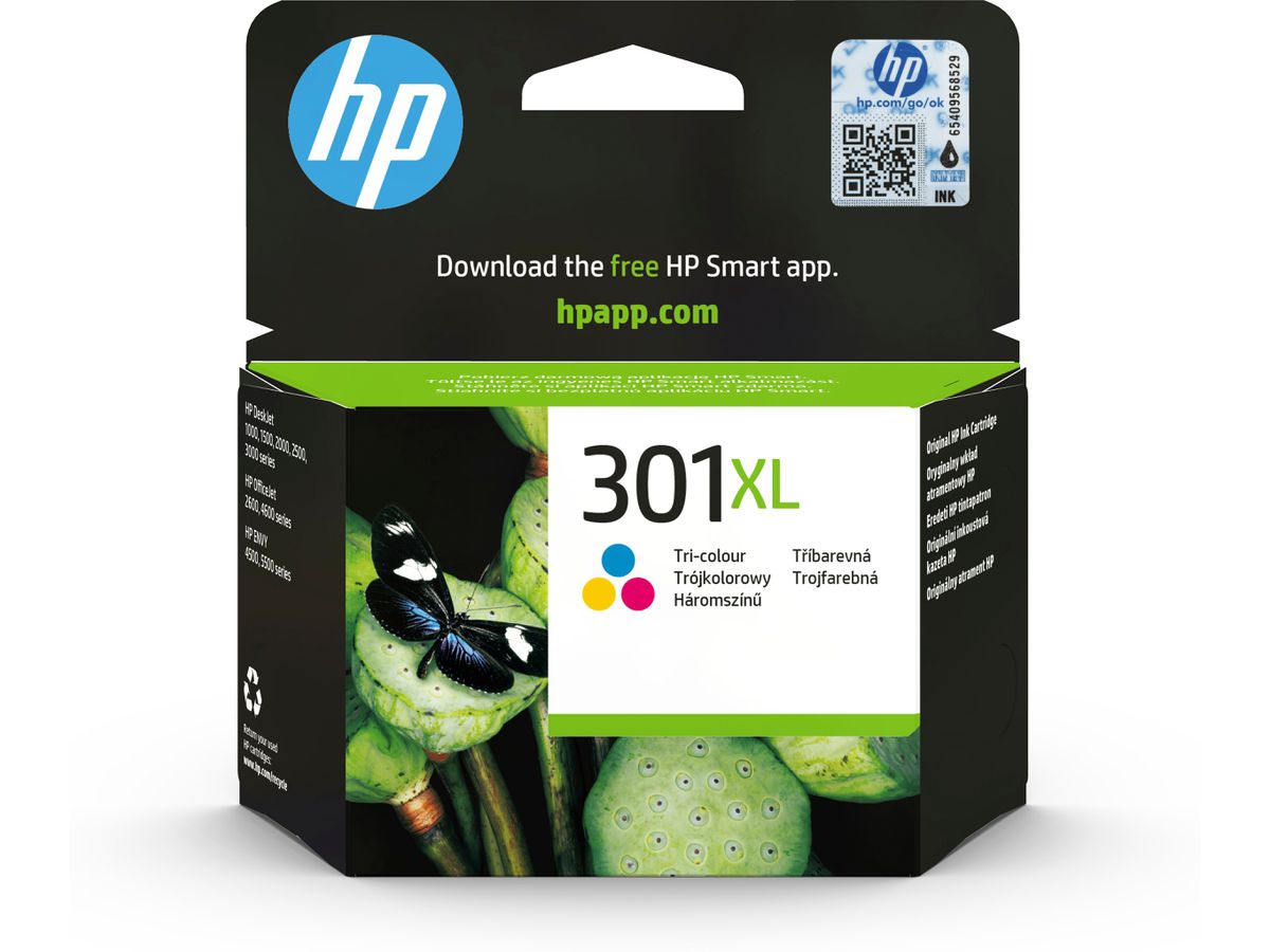 HP 301XL Tri-color Ink Cartridge cartouche d'encre Original cyan, magenta, Jaune