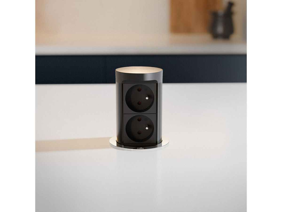 BACHMANN ELEVATOR2 2xUTE, Aspect acier inoxydable 2,0 m AEH