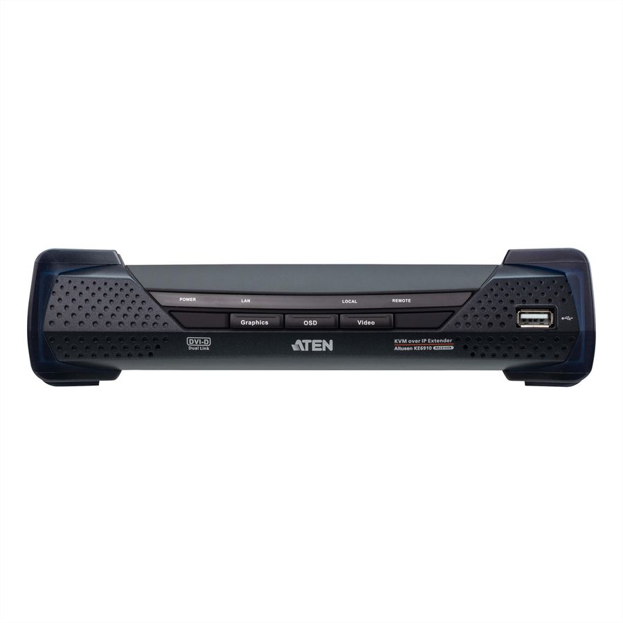 ATEN KE6910R Système d'extension KVM 2K DVI-D Dual Link sur IP, récepteur