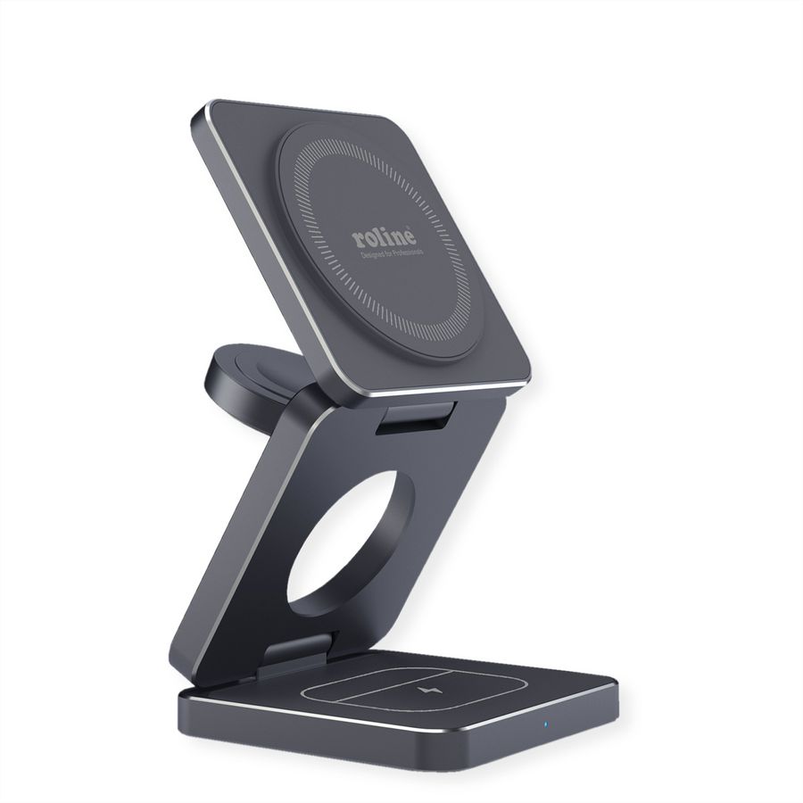 ROLINE Station de charge à induction 3-en-1, pliable, pour appareils SAMSUNG