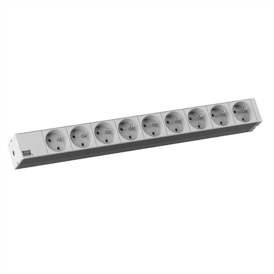 BACHMANN Prise multiple, 9x sans interrupteur, 2 m