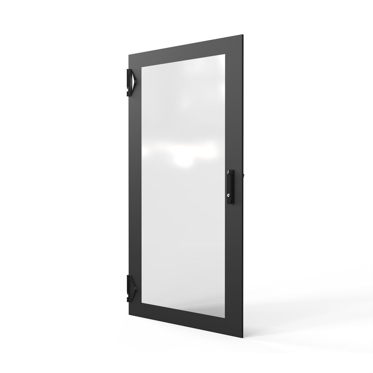 SCHROFF Porte 1400H 800L verre IP20 fermeture 1 point RAL7021