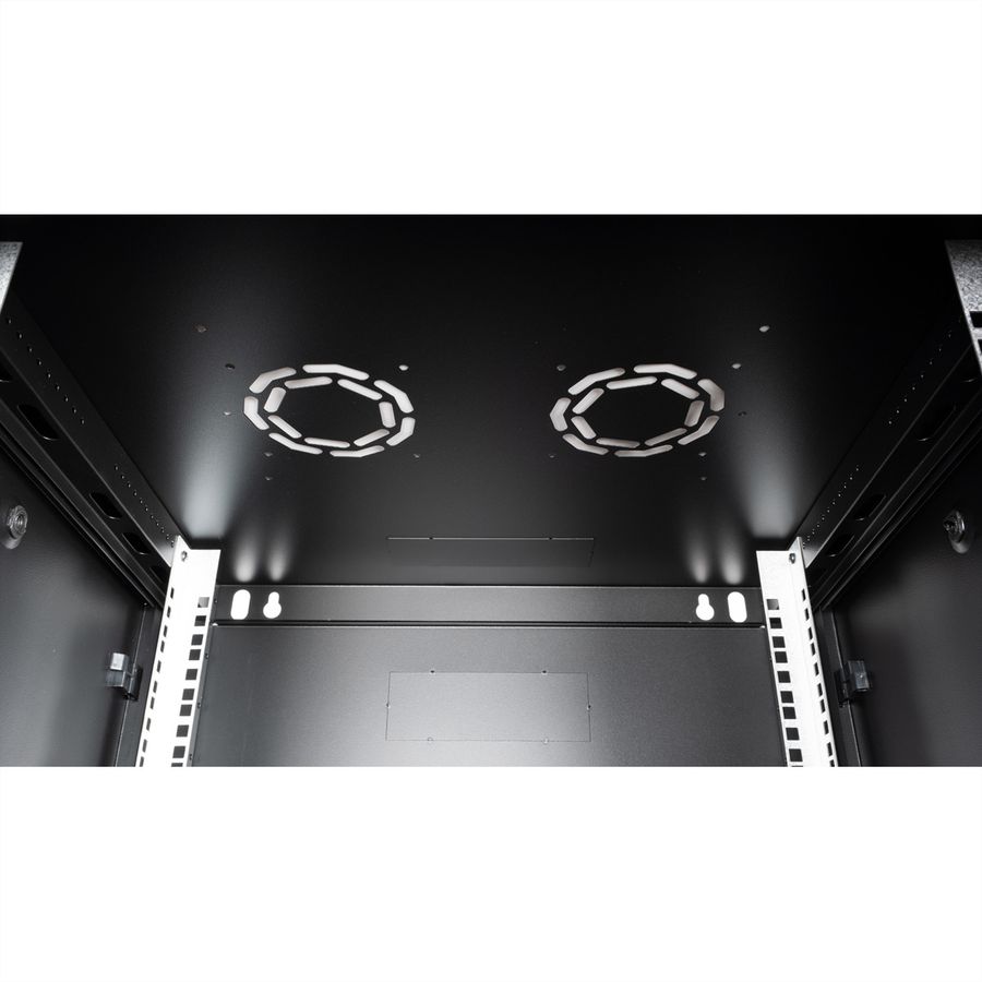 VALUE Boîtier mural 19 pouces 6U, 600 x 600 mm, noir, kit à assembler