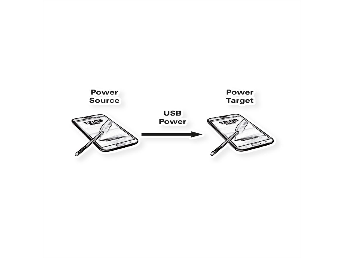 VALUE Câble chargeur USB 2.0, Micro B - Micro B, M/M, 0,3m