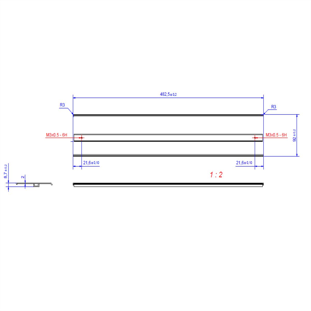 BACHMANN TOP FRAME couvercle 8x sw anodisé