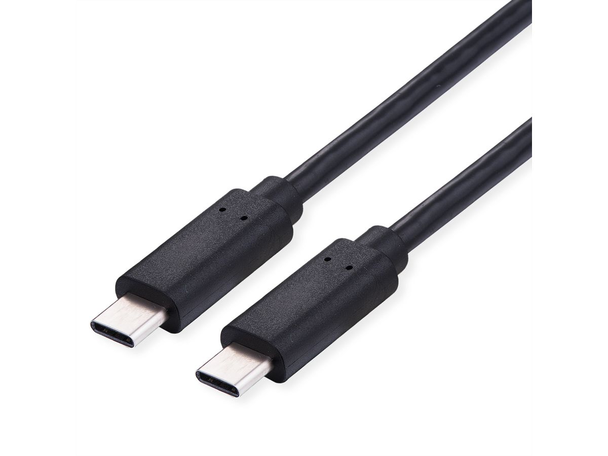 VALUE Câble USB 2.0, C–C, M/M, 100W, noir, 2 m