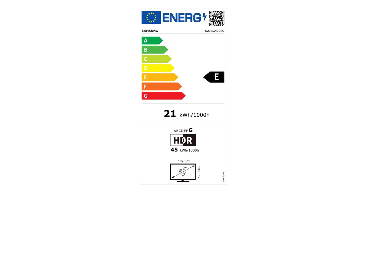 Samsung LS27BG400EUXEN écran plat de PC 68,6 cm (27") 1920 x 1080 pixels Full HD LED Noir