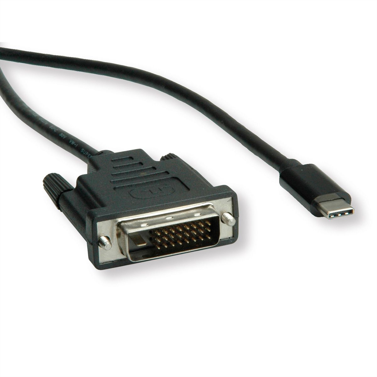 ROLINE Câble adaptateur type C - DVI, M/M, 1 m