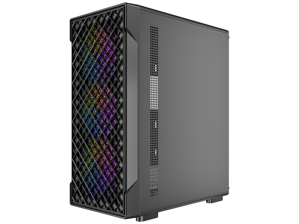 ANTEC VX-320 ARGB Boîtier PC ATX, Micro-ATX, ITX Mid Tower Gaming, noir