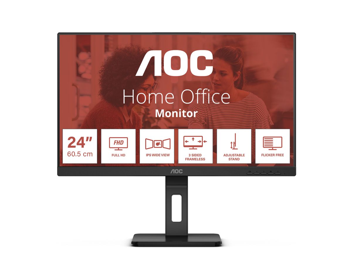 AOC E3 24E3QAF LED display 60,5 cm (23.8") 1920 x 1080 pixels Full HD LCD Noir