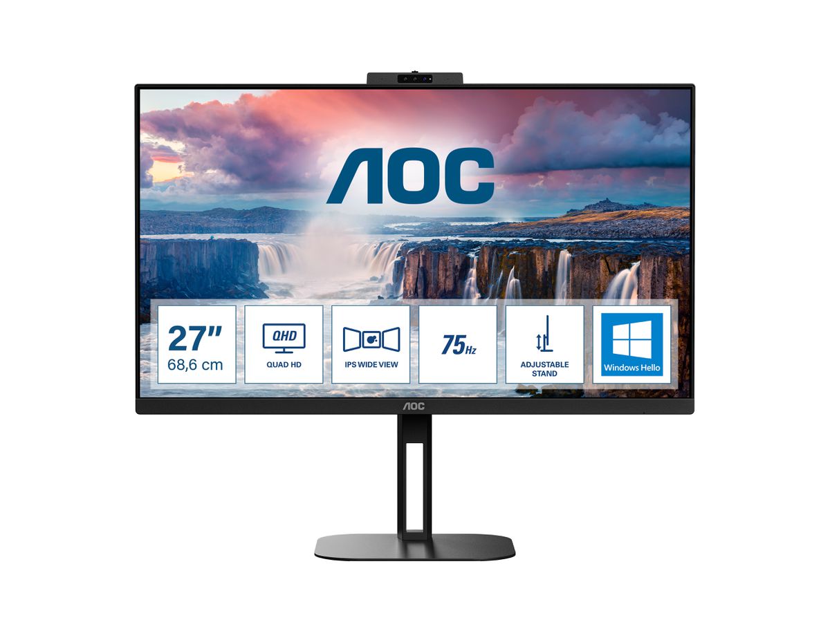 AOC V5 Q27V5CW écran plat de PC 68,6 cm (27") 2560 x 1440 pixels Quad HD LED Noir
