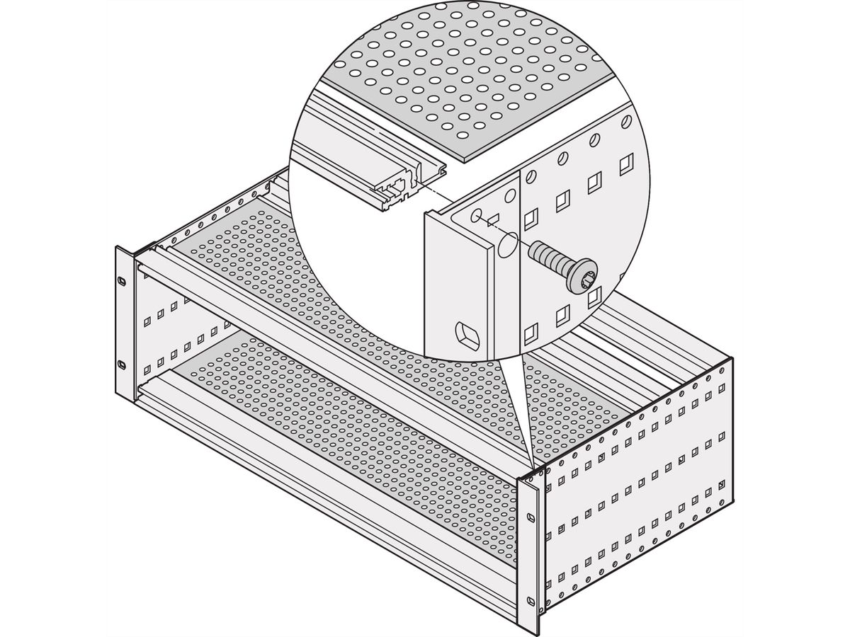 SCHROFF EuropacPRO Plaque de recouvrement pour rail horizontal type L, Light, 42 CV, 175 mm