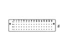 Connecteur SCHROFF de type G, EN 60603, DIN 41612, femelle, 64 contacts, wire-wrap, 22 mm
