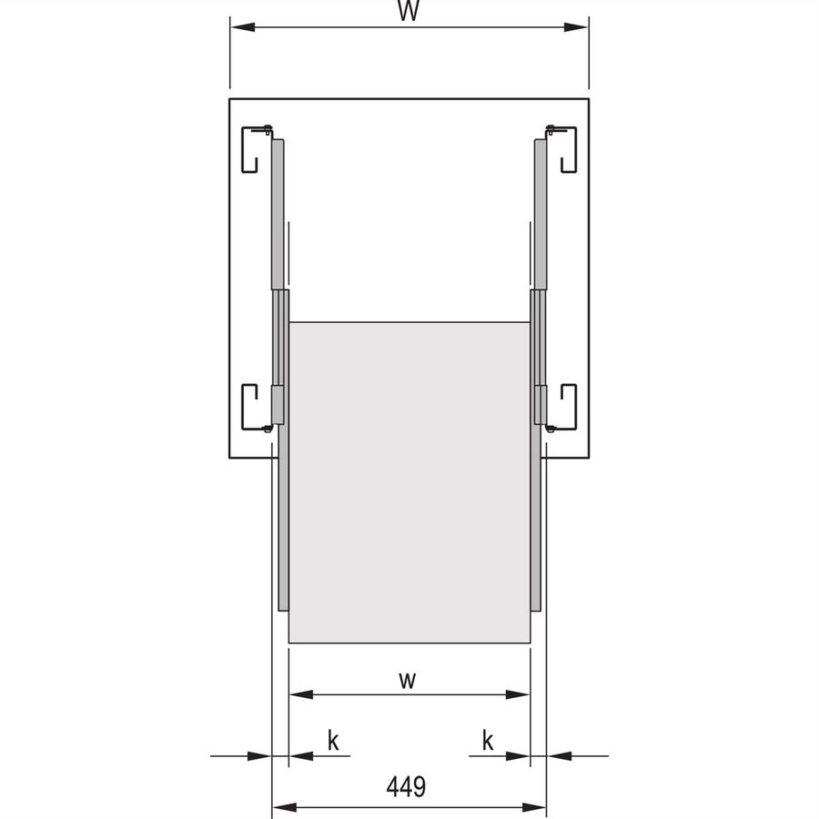 Glissière télescopique SCHROFF étroite, longueur 356 mm