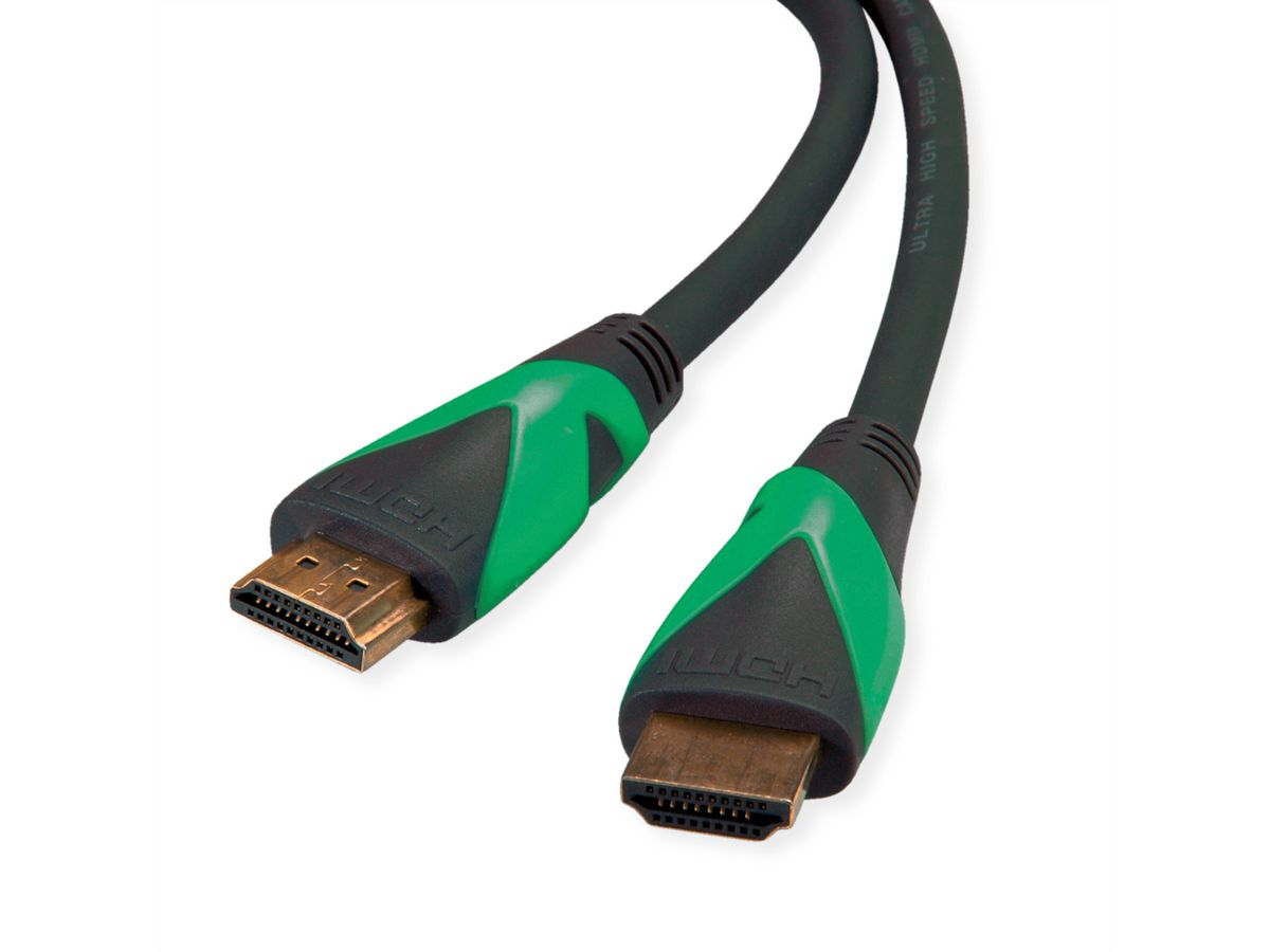 ROLINE GREEN ATC Câble HDMI avec Ethernet Ultra HD 8K, M/M, noir, 2 m