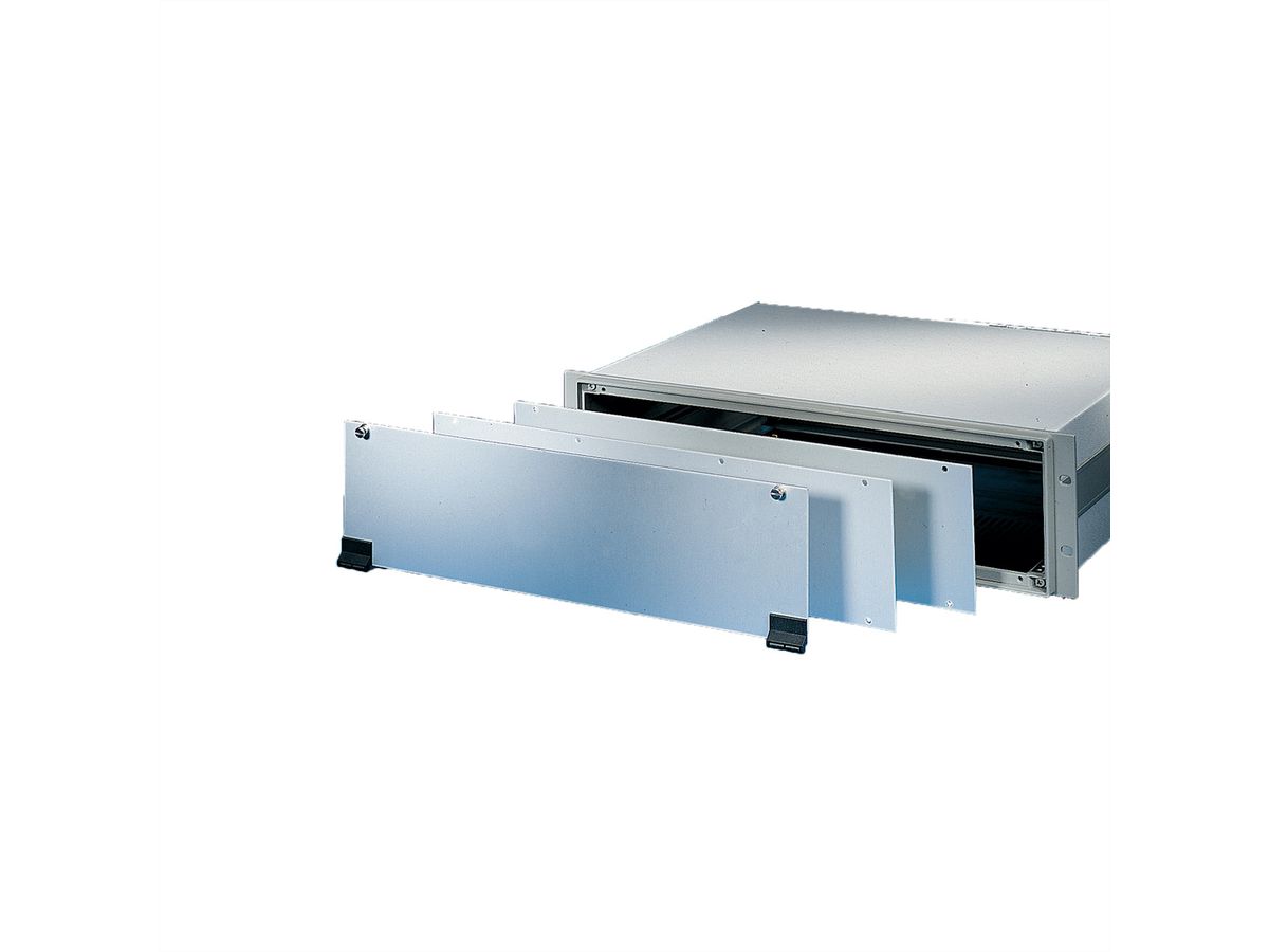 SCHROFF Inpac Face avant, 2 U, 2,5 mm, Al, anodisé, bords non traités