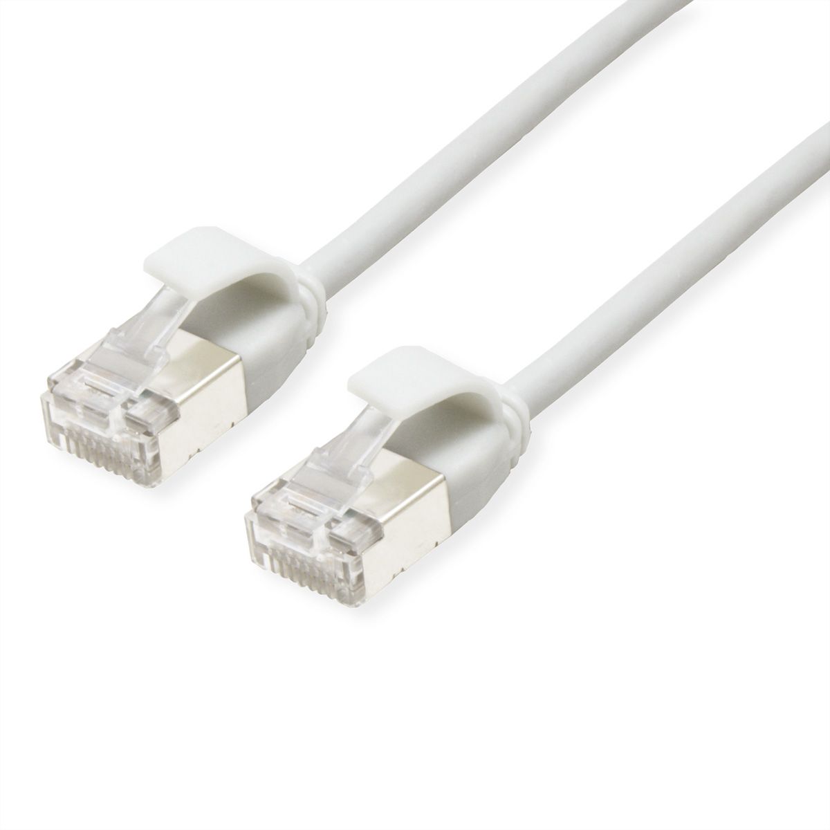 ROLINE Cordon DataCenter U/FTP Cat.6A (Classe EA), LSOH, slim, blanc, 1 m