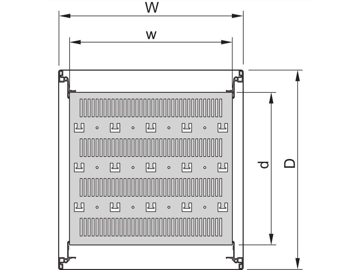 SCHROFF Novastar 19" étagère, fixe, 1 U 600W 500D