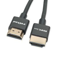 ROLINE Câble HDMI Ultra HD 8K avec Ethernet, Slim, M/M, noir, 1 m