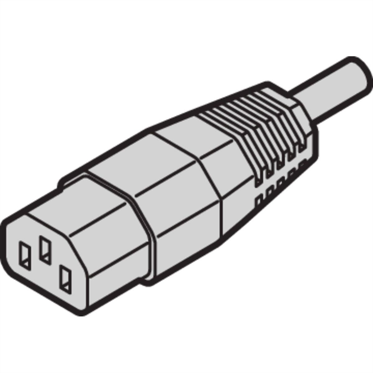 Câble secteur SCHROFF, 2P+T/UTE vers IEC C13, 2,5 m, noir
