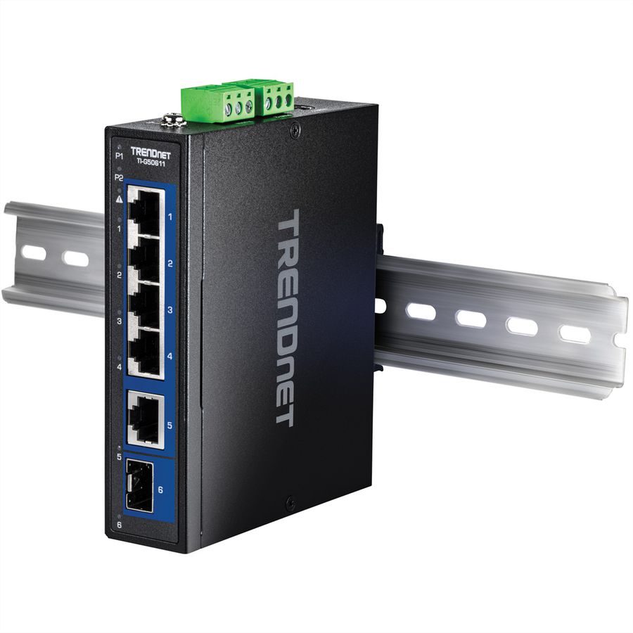 TRENDnet TI-G50611 Switch Rail DIN industriel 2,5G à 6 ports avec 1 port 10G
