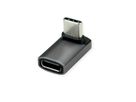 ROLINE Adaptateur USB4 Gen 3x2, Aluminium, coudè à 90°, large, Type C, M/F, argent