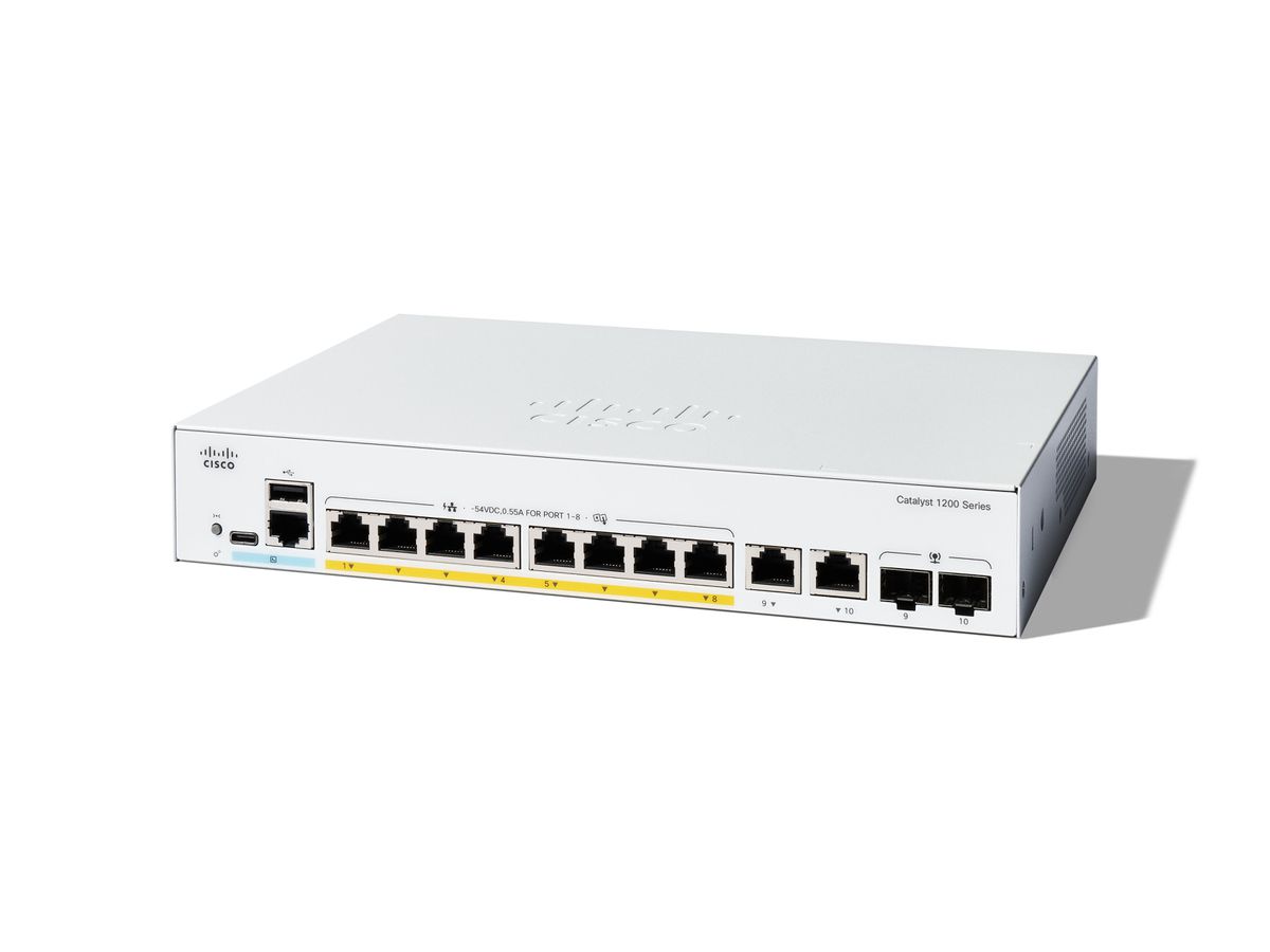 Cisco C1200-8FP-2G commutateur réseau Géré L2/L3 Gigabit Ethernet (10/100/1000) Blanc