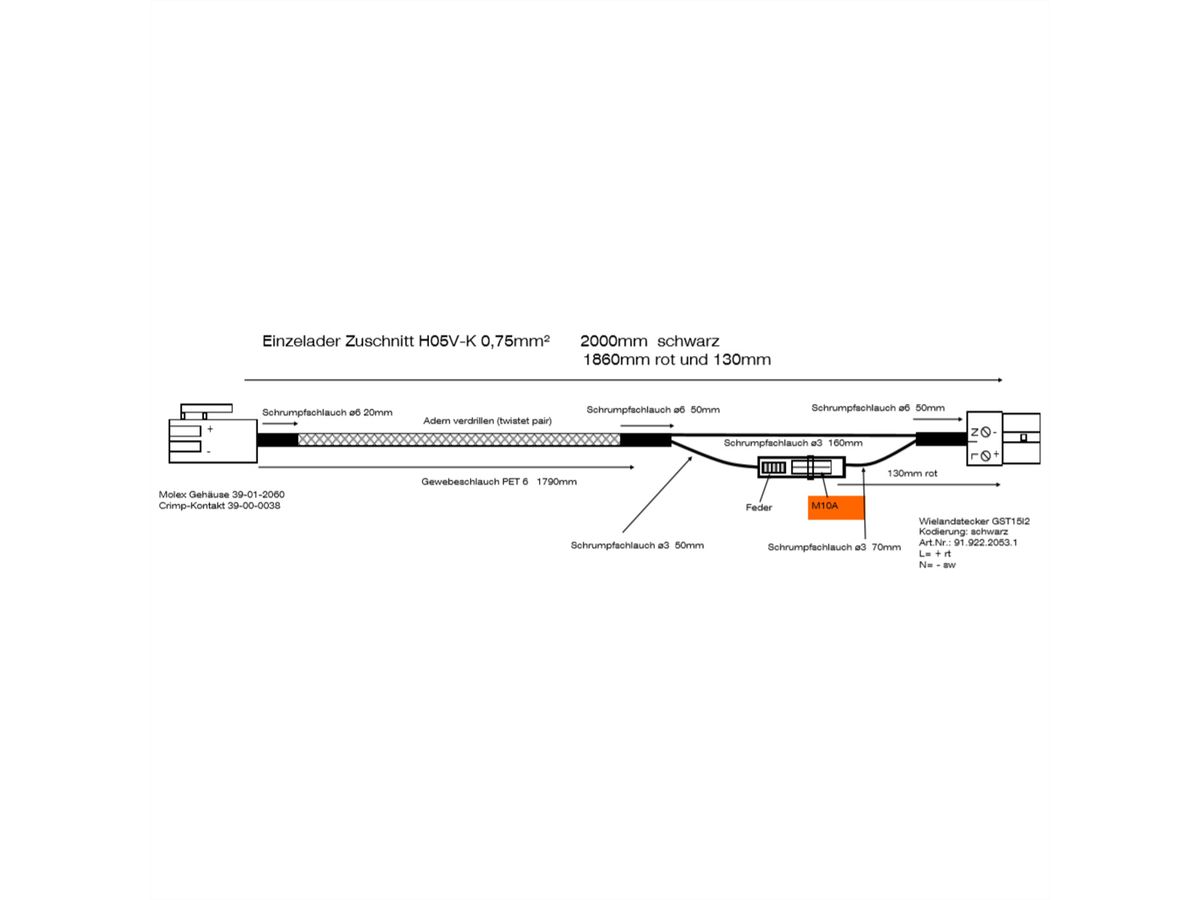 BACHMANN Câble de connexion LogicData , SMARTNEO 2,0m sw ISV (petit)