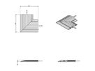 DATAFLEX Addit protège-câbles, connexion d'angle 482, argent